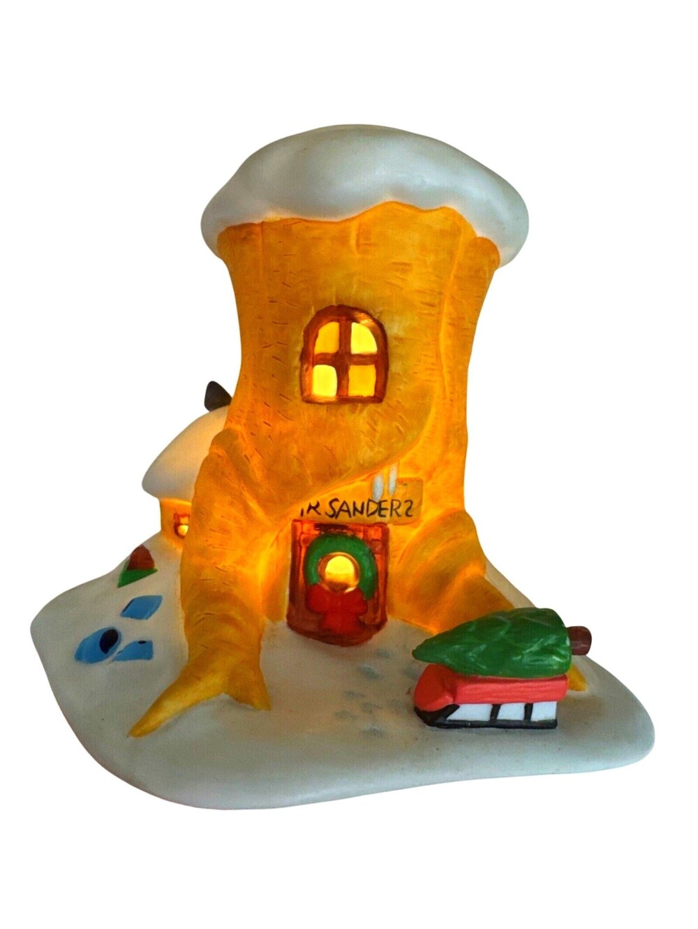 Disney Christmas Collection Mr. Sanders Lighted House Winnie The Pooh Village